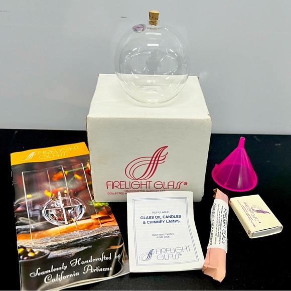 Firelight Glass Sonata Tablelight Oil Candle 2.5" - Picture 1 of 8